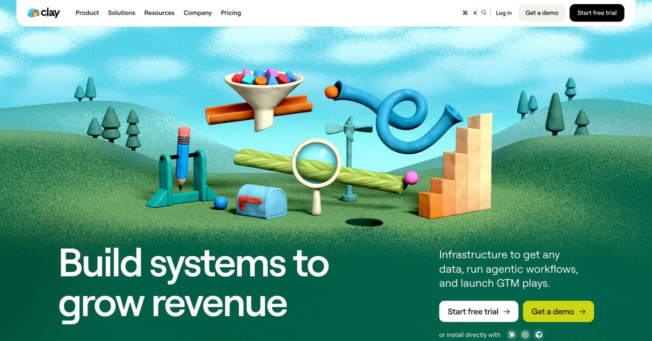 Clay’s home page, clay.com