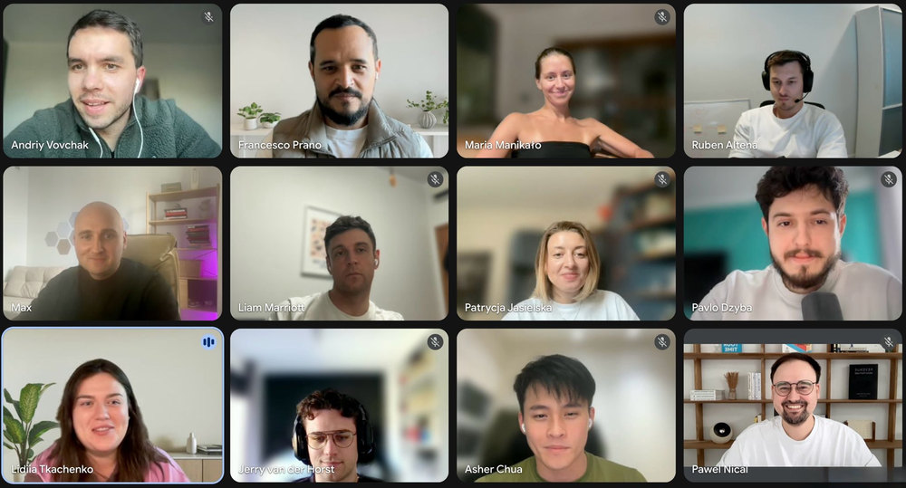 A live RevTech Exchange video call with alumni and Pawel